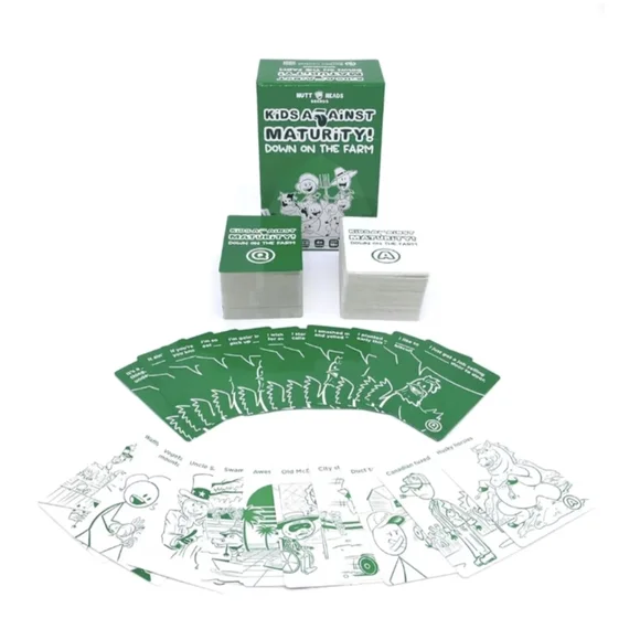 Kids Against Maturity Down on the Farm Game - Green - Picture 6 of 8